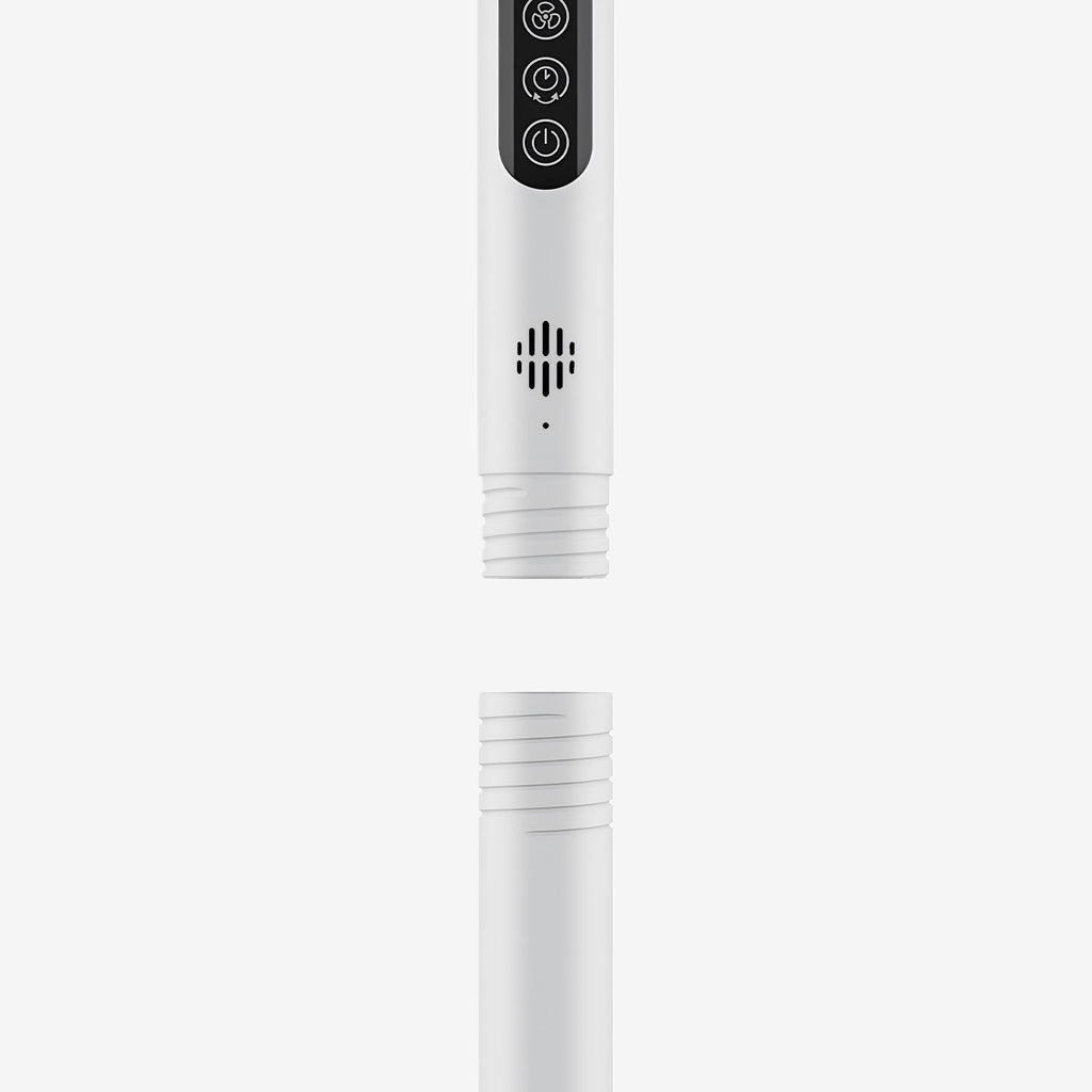 AirFlo™ Slim 43" Hybrid Pedestal Fan - Ultra- Quiet Air Circulator - White/Black