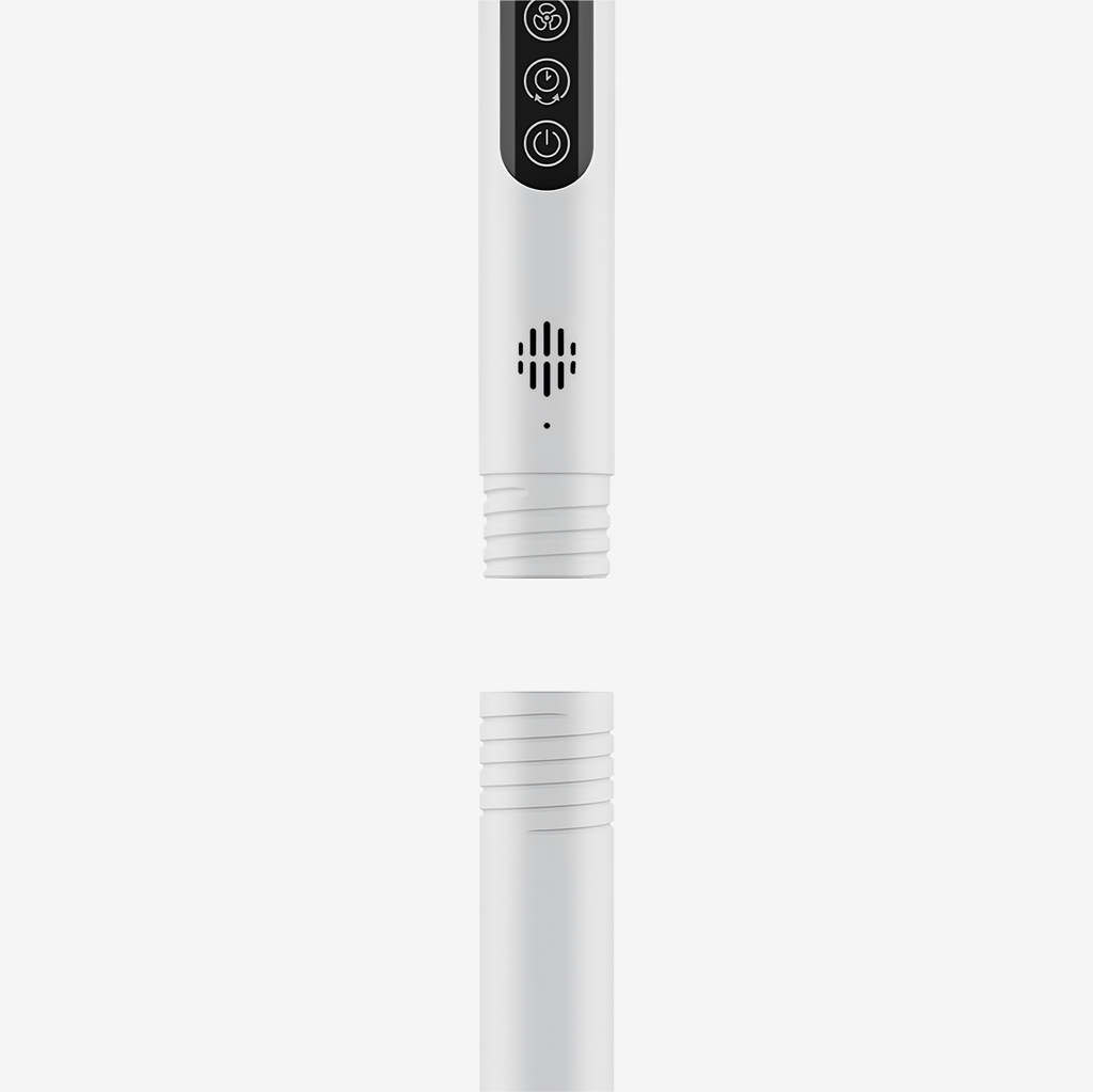 AirFlo™ Slim 43" Hybrid Pedestal Fan - Ultra- Quiet Air Circulator - White/Grey