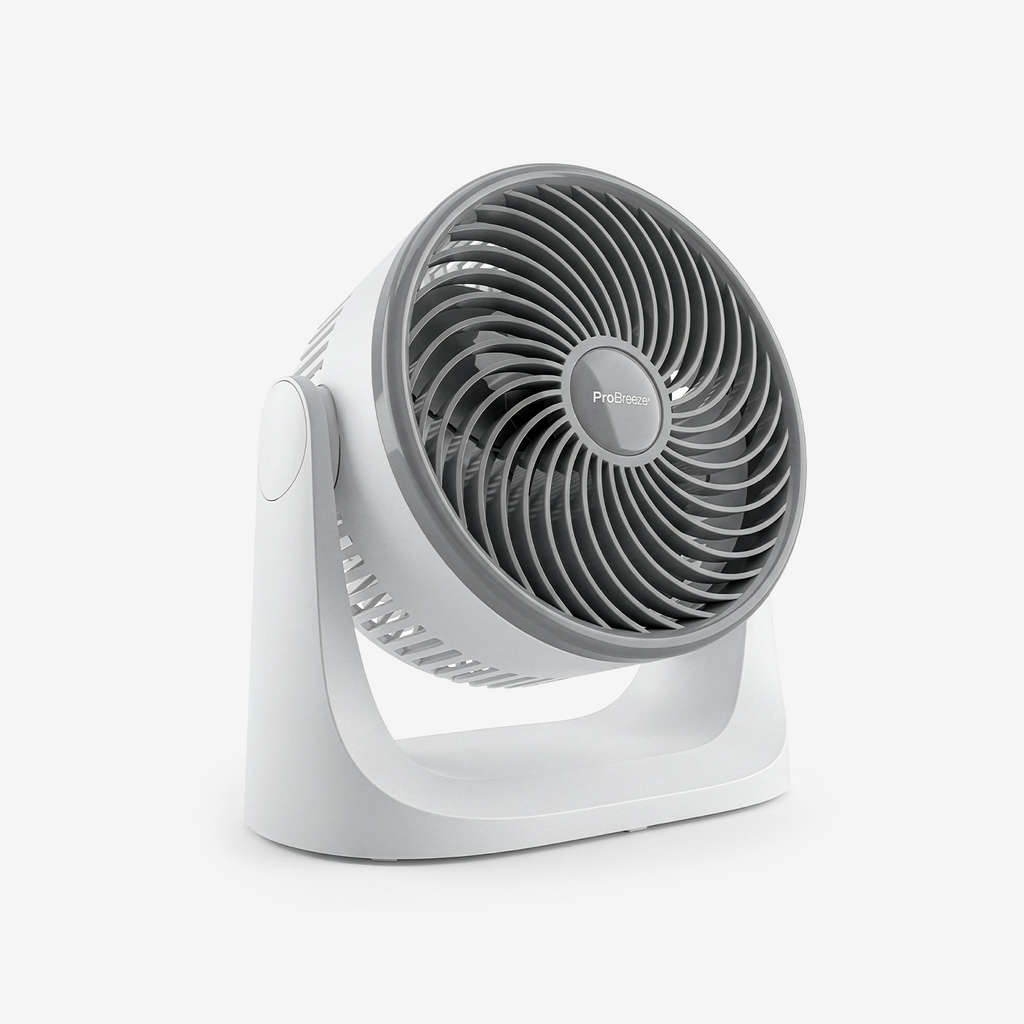 AirFlo™ Mini 11" Turbo Fan - Ultra-Quiet Air Circulator - White/Grey