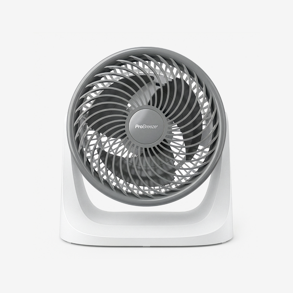 AirFlo™ Mini 11" Turbo Fan - Ultra-Quiet Air Circulator - White/Grey