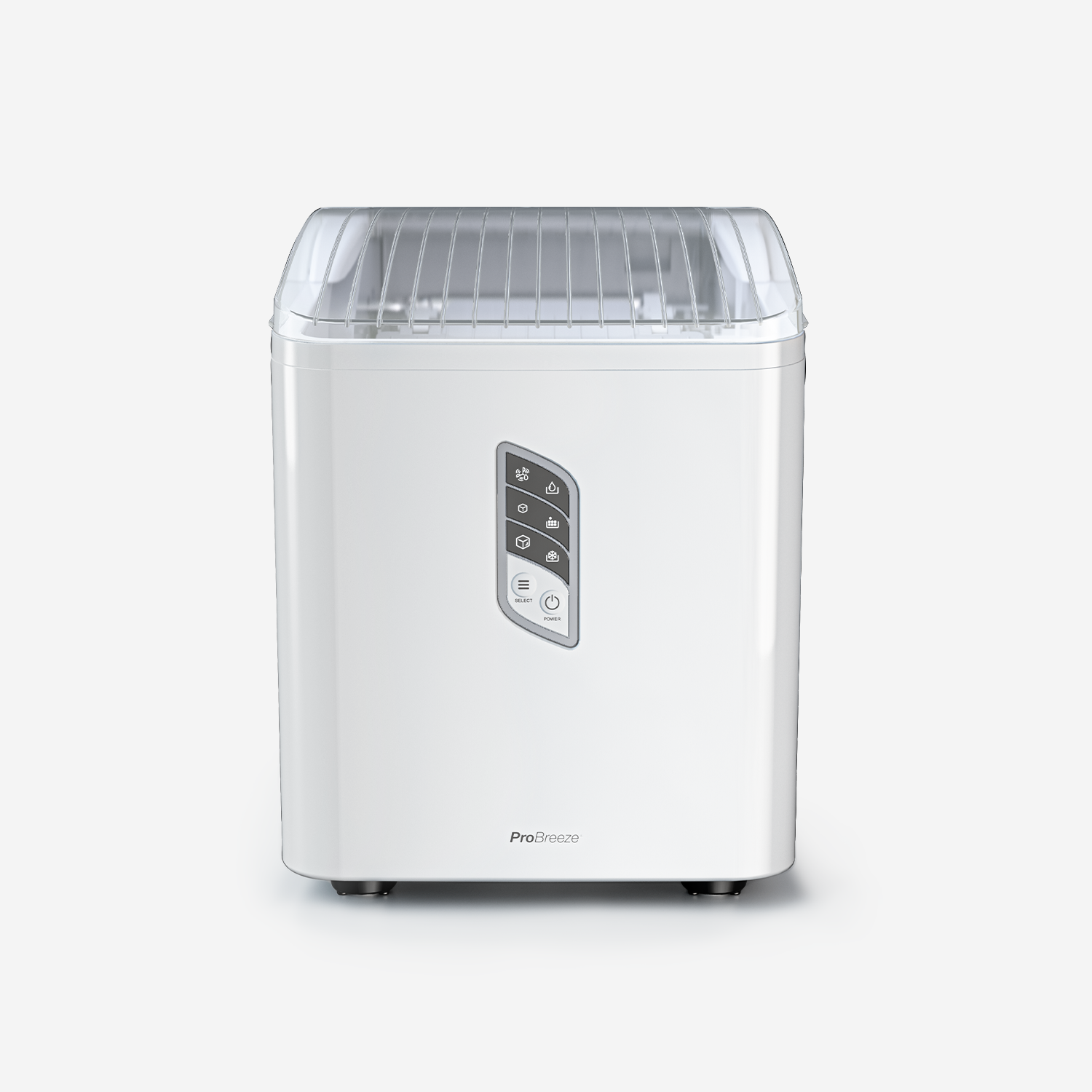 Countertop Ice Cube Maker - 2L Self-Cleaning Machine With 15kg Daily Output - White
