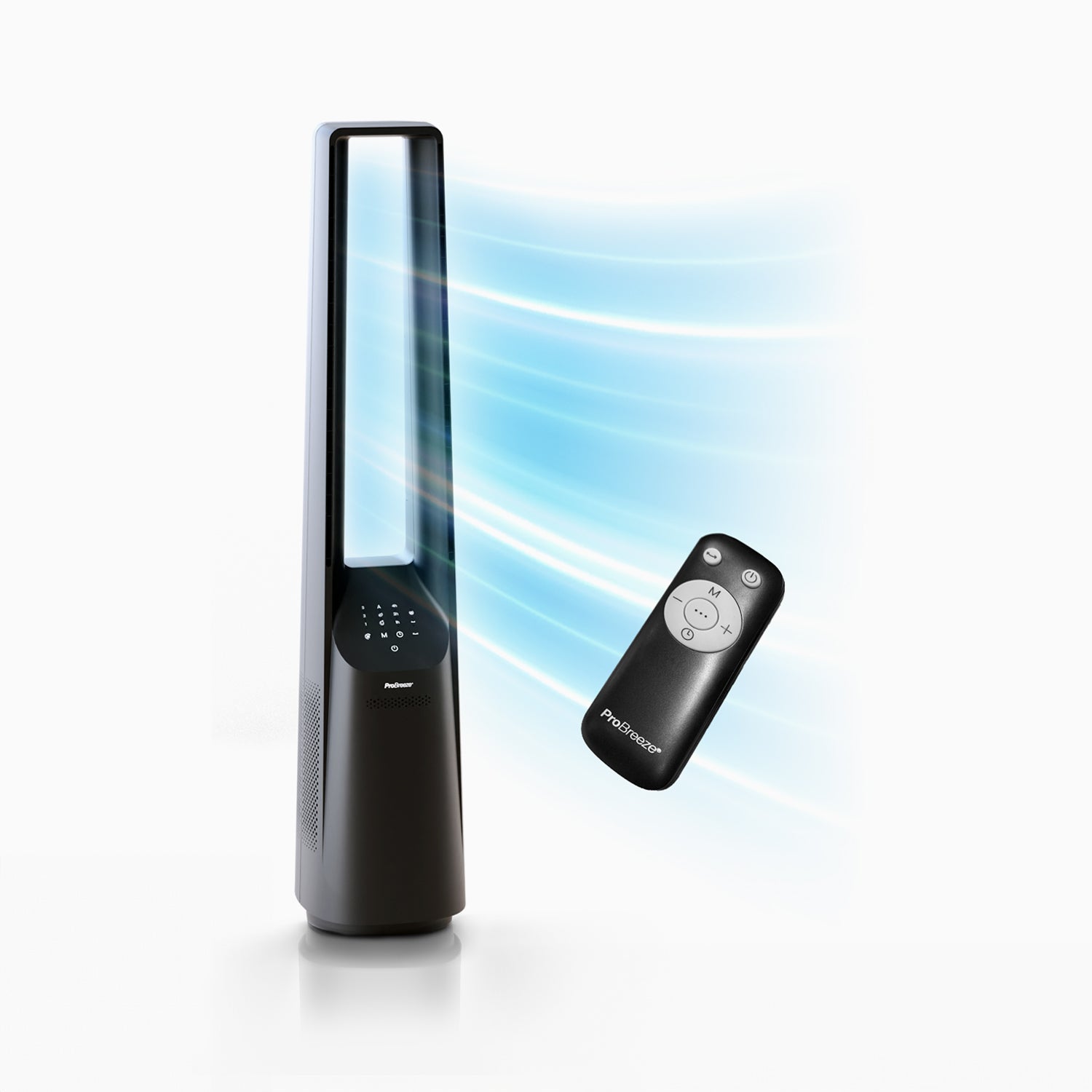 Refurbished - 40" Bladeless Tower Fan - Black