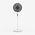 AirFlo™ Slim 43" Hybrid Pedestal Fan - Ultra- Quiet Air Circulator - White/Black