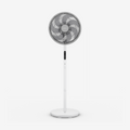 AirFlo™ Slim 43" Hybrid Pedestal Fan - Ultra- Quiet Air Circulator - White/Grey