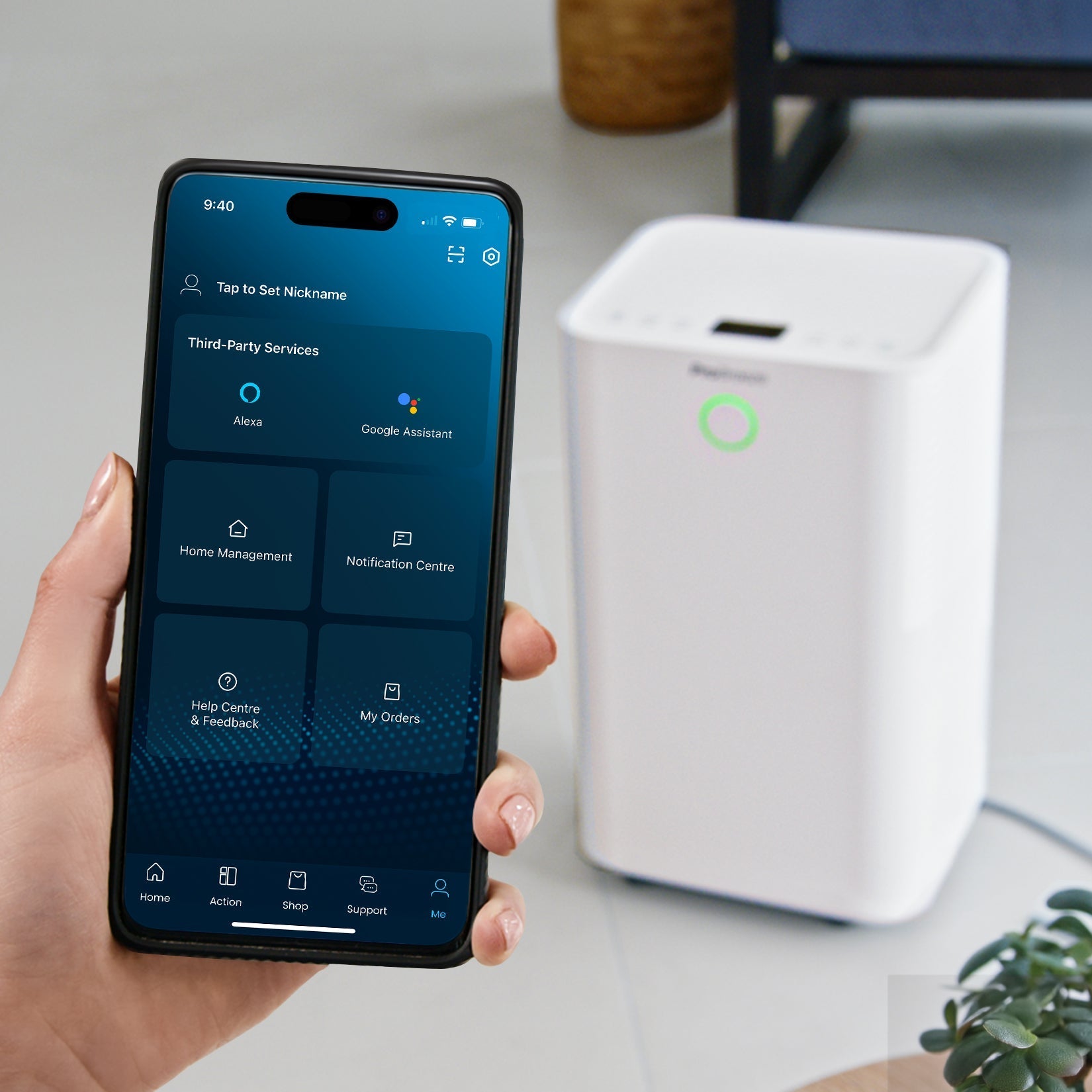 Refurbished - OmniDry 12L Quiet Low Energy Dehumidifier with Smart App Control