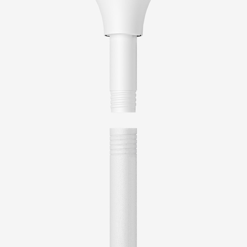 AirFlo Plus™ 44" Hybrid Pedestal Fan - Ultra-Quiet Air Circulator - White/Grey