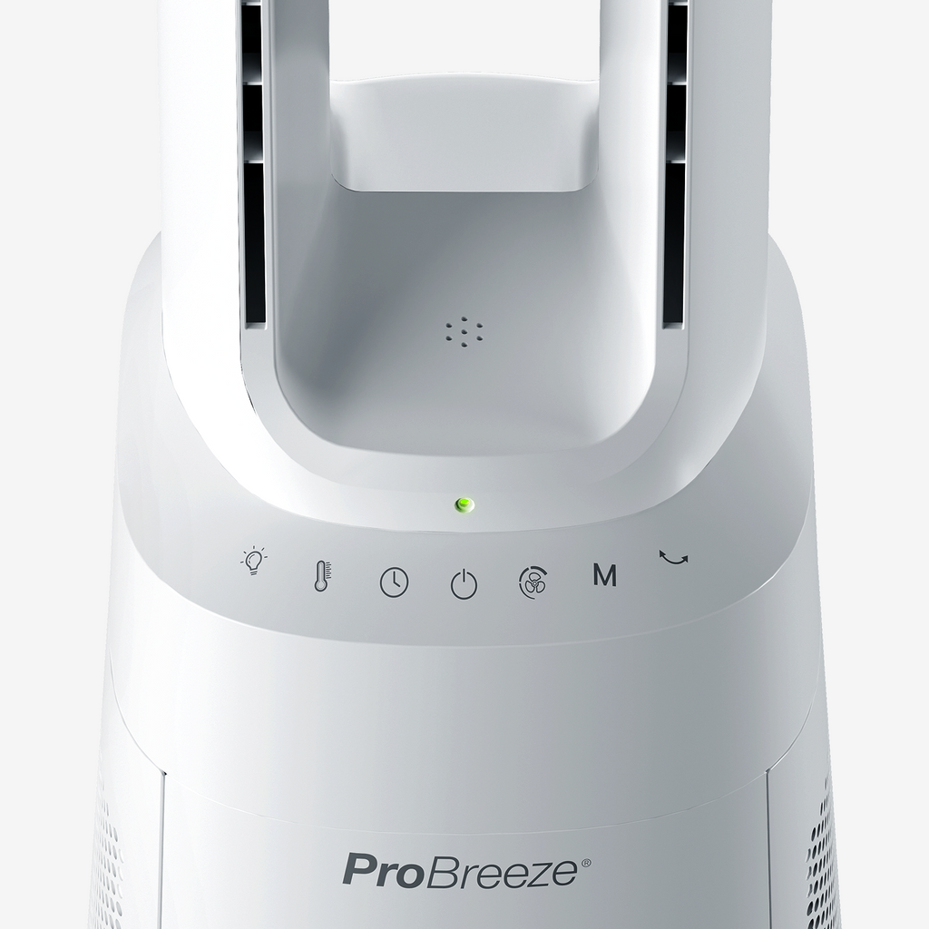 Refurbished - OmniAir 41" Premium Bladeless Tower Fan and Air Purifier - White