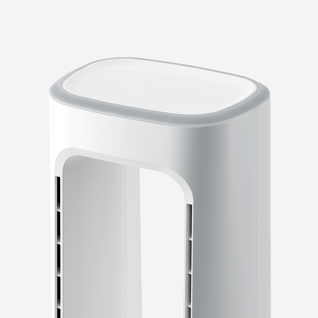 OmniAir 41" Premium Bladeless Tower Fan and Air Purifier - White