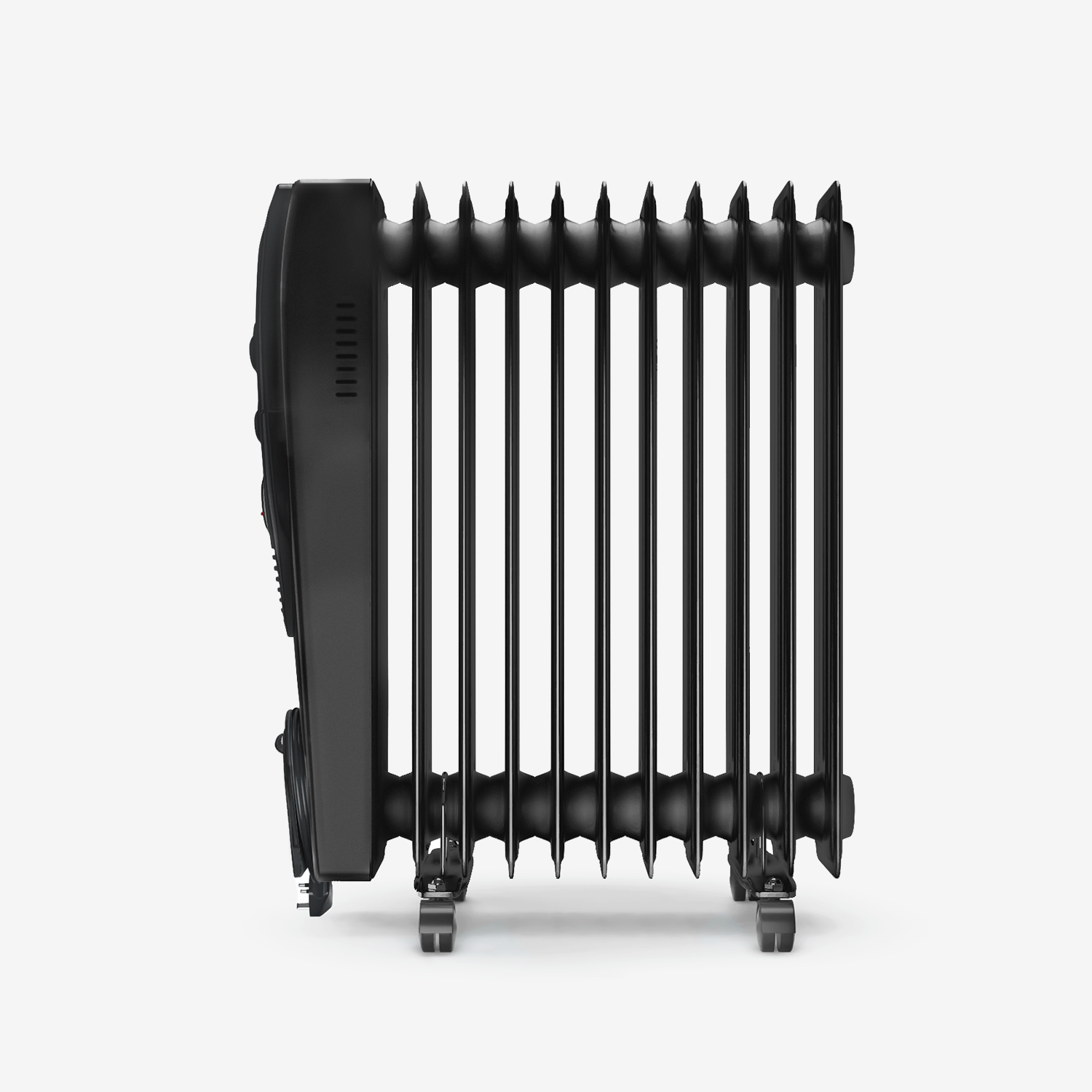2500W Oil Filled Radiator Heater with 11 Fins - Black
