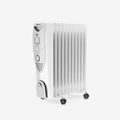 2500W Oil Filled Radiator Heater with 11 Fins - White