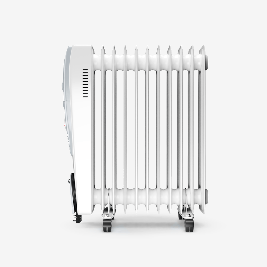 2500W Oil Filled Radiator Heater with 11 Fins - White