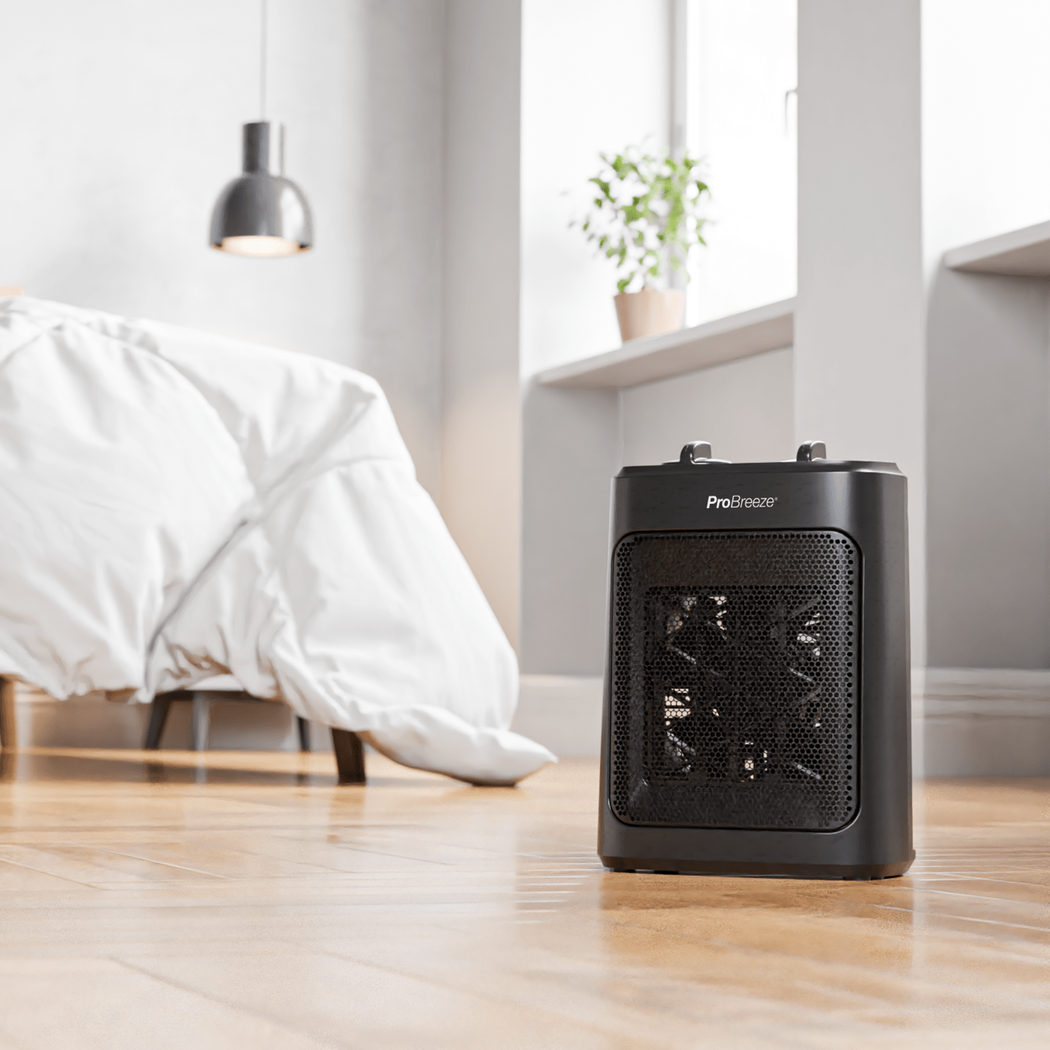 Refurbished - 2000W Mini Ceramic Fan Heater - Black