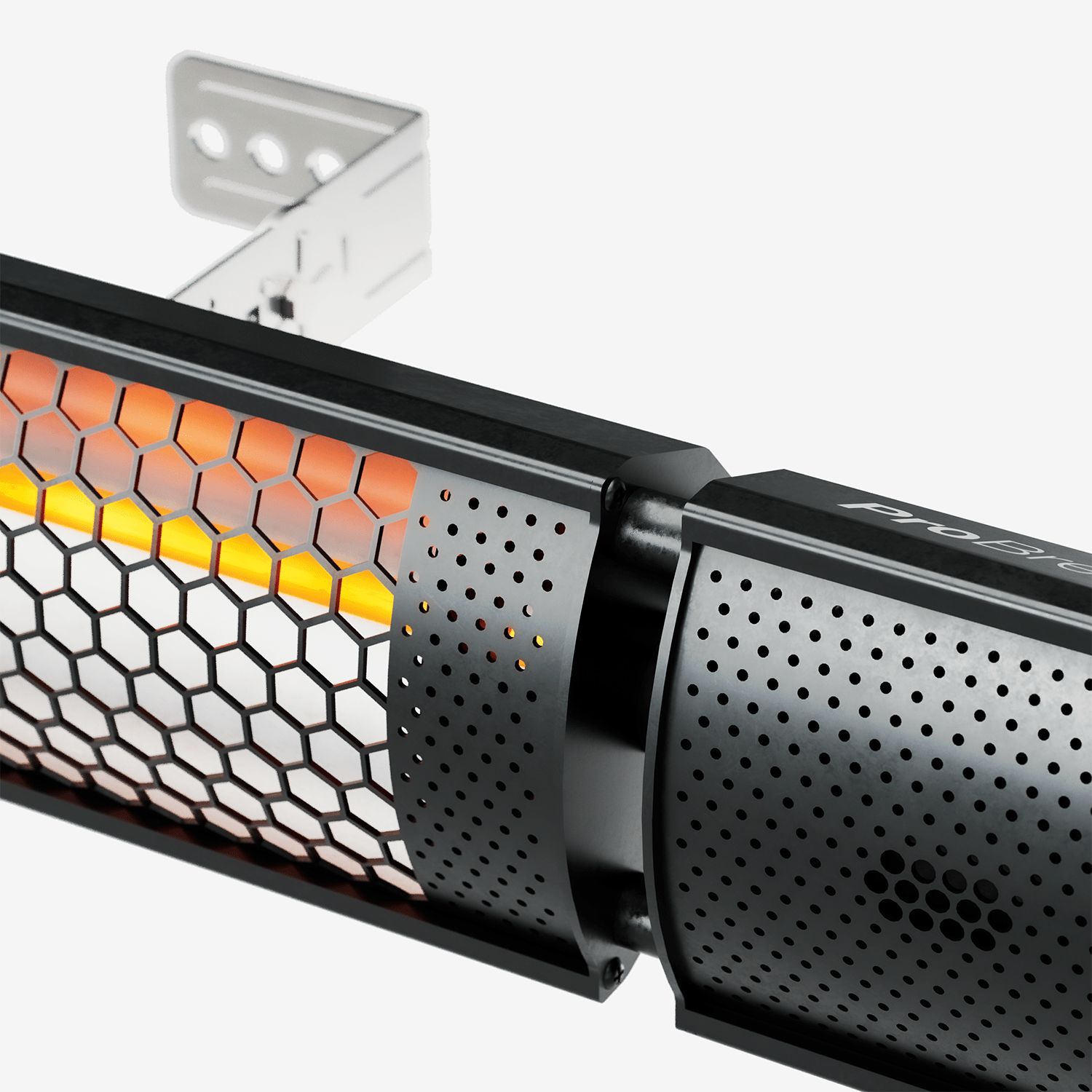 Refurbished - Wall Mounted Infrared Patio Heater with Remote Control and 2 Heat Settings