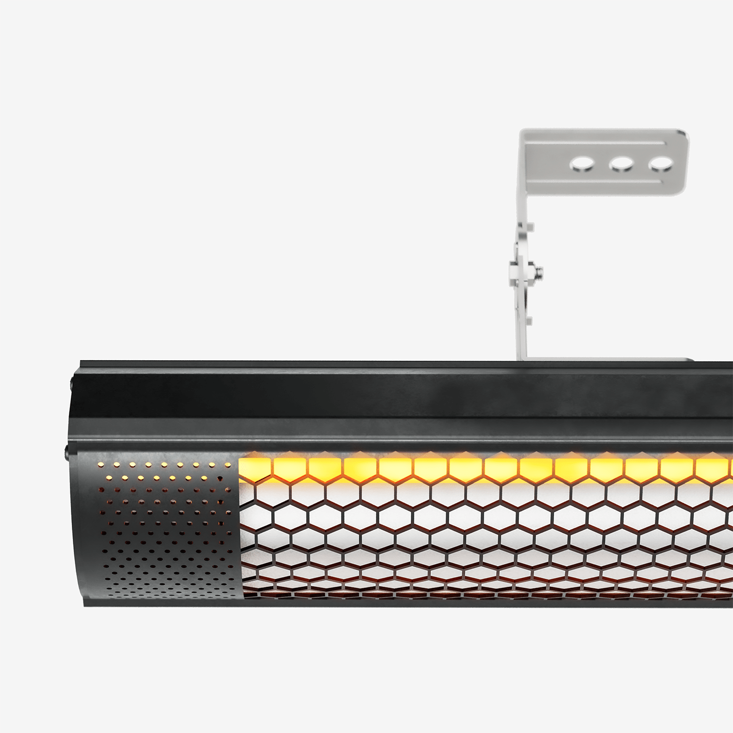Refurbished - Wall Mounted Infrared Patio Heater with Remote Control and 2 Heat Settings