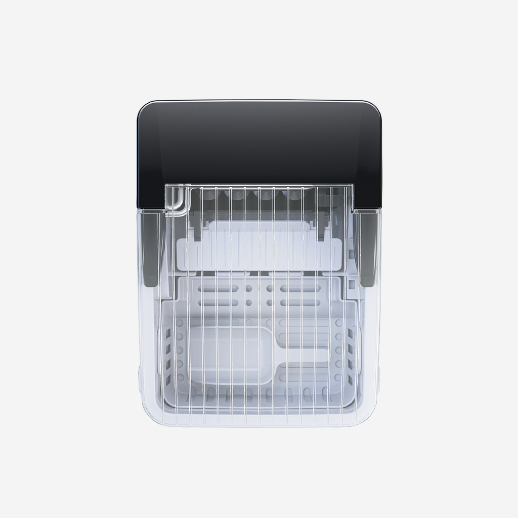 Countertop Ice Cube Maker - 2L Self-Cleaning Machine With 15kg Daily Output - Black