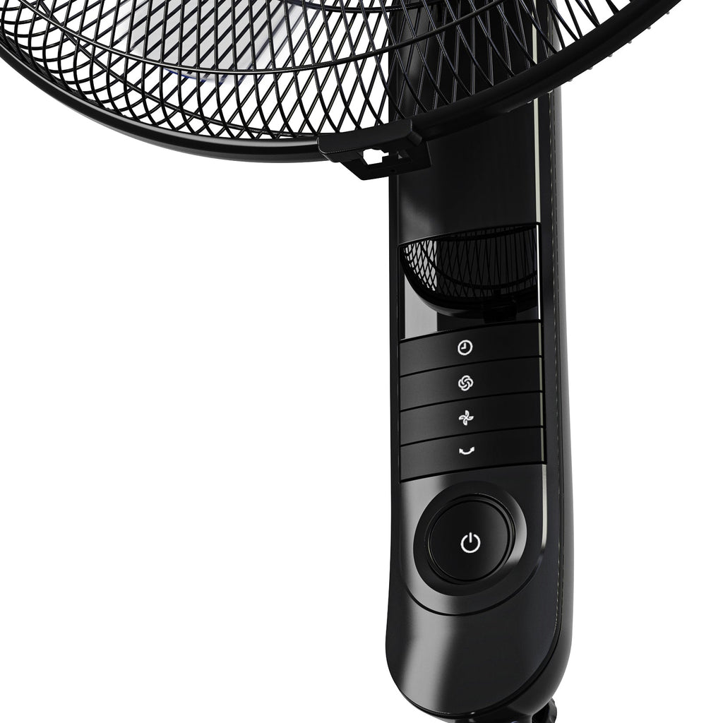 Refurbished - 16" Pedestal Fan with 4 Fan Modes and Remote Control - Black