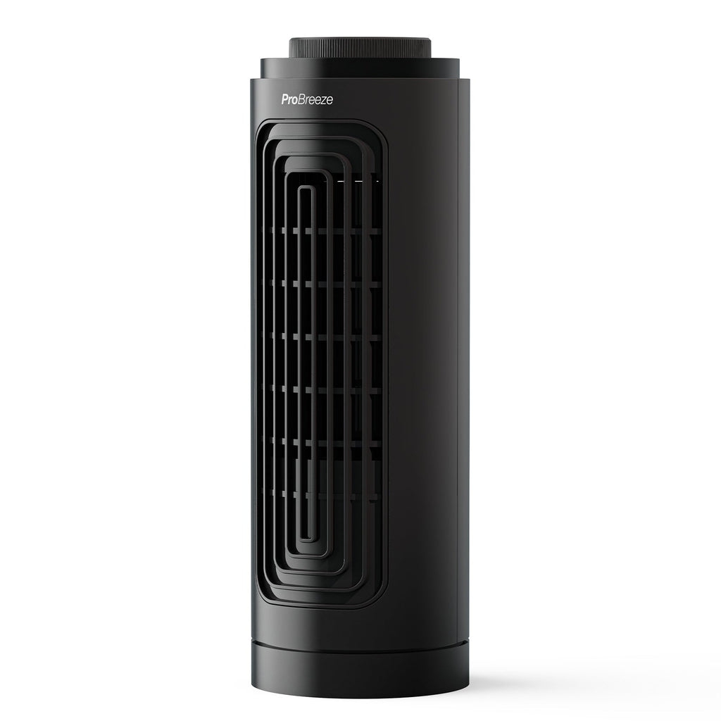 Refurbished - Desktop 3 Speed Mini Tower Fan - Black